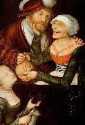 Lucas  Cranach The Procuress Germany oil painting artist